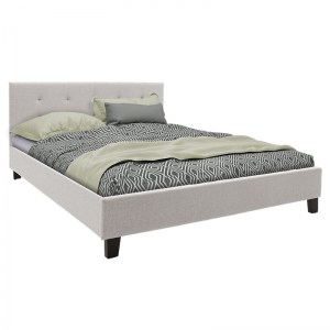 pak-006-000041 ΚΡΕΒΑΤΙ MAGO PAKOWORLD ΔΙΠΛΟ ΥΦΑΣΜΑ ΕΚΡΟΥ 160X200ΕΚ