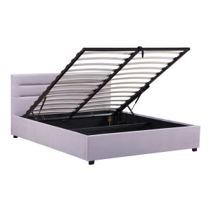 pak-006-000050-3 ΚΡΕΒΑΤΙ MOLITO PAKOWORLD ΒΕΛΟΥΔΟ ΣΕ ΓΚΡΙ ΑΠΟΧΡΩΣΗ ΜΕ ΑΠΟΘΗΚΕΥΤΙΚΟ ΧΩΡΟ160X200ΕΚ