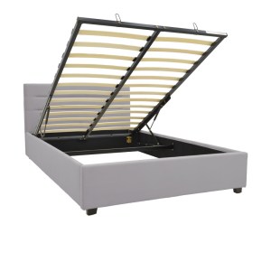 pak-006-000056-1 ΚΡΕΒΑΤΙ MOLITO PAKOWORLD ΒΕΛΟΥΔΟ ΣΕ ΓΚΡΙ ΑΠΟΧΡΩΣΗ ΜΕ ΑΠΟΘΗΚΕΥΤΙΚΟ ΧΩΡΟ120X200ΕΚ