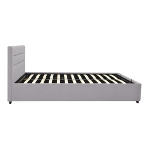 pak-006-000056-2 ΚΡΕΒΑΤΙ MOLITO PAKOWORLD ΒΕΛΟΥΔΟ ΣΕ ΓΚΡΙ ΑΠΟΧΡΩΣΗ ΜΕ ΑΠΟΘΗΚΕΥΤΙΚΟ ΧΩΡΟ120X200ΕΚ