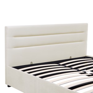 pak-006-000061-3 ΚΡΕΒΑΤΙ MOLITO PAKOWORLD ΒΕΛΟΥΔΟ ΣΕ ΕΚΡΟΥ ΑΠΟΧΡΩΣΗ ΜΕ ΑΠΟΘΗΚΕΥΤΙΚΟ ΧΩΡΟ150X200ΕΚ