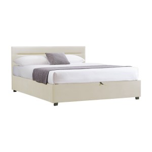 pak-006-000061 ΚΡΕΒΑΤΙ MOLITO PAKOWORLD ΒΕΛΟΥΔΟ ΣΕ ΕΚΡΟΥ ΑΠΟΧΡΩΣΗ ΜΕ ΑΠΟΘΗΚΕΥΤΙΚΟ ΧΩΡΟ150X200ΕΚ