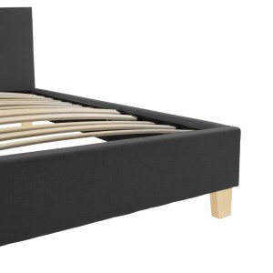 pak-006-000062-2 ΚΡΕΒΑΤΙ MAGO PAKOWORLD ΥΦΑΣΜΑ ΣΕ ΑΝΘΡΑΚΙ ΑΠΟΧΡΩΣΗ ΜΕ ΞΥΛΙΝΟ ΠΟΔΙ 160X200ΕΚ