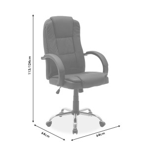 pak-015-000055-8 ΚΑΡΕΚΛΑ ΓΡΑΦΕΙΟΥ ΔΙΕΥΘΥΝΤΗ CARA PAKOWORLD PU ΧΡΩΜΑ ΜΑΥΡΟ
