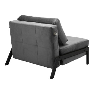 pak-024-000040-1 ΠΟΛΥΘΡΟΝΑ-ΚΡΕΒΑΤΙ FANCY PAKOWORLD ΥΦΑΣΜΑ ΒΕΛΟΥΔΟ ΣΕ ΑΝΘΡΑΚΙ ΑΠΟΧΡΩΣΗ ΚΑΙ ΠΟΔΙ ΜΑΥΡΟ ΜΕΤΑΛΛΟ 95X98X70ΕΚ