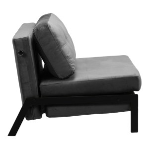 pak-024-000040-3 ΠΟΛΥΘΡΟΝΑ-ΚΡΕΒΑΤΙ FANCY PAKOWORLD ΥΦΑΣΜΑ ΒΕΛΟΥΔΟ ΣΕ ΑΝΘΡΑΚΙ ΑΠΟΧΡΩΣΗ ΚΑΙ ΠΟΔΙ ΜΑΥΡΟ ΜΕΤΑΛΛΟ 95X98X70ΕΚ