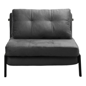 pak-024-000040-4 ΠΟΛΥΘΡΟΝΑ-ΚΡΕΒΑΤΙ FANCY PAKOWORLD ΥΦΑΣΜΑ ΒΕΛΟΥΔΟ ΣΕ ΑΝΘΡΑΚΙ ΑΠΟΧΡΩΣΗ ΚΑΙ ΠΟΔΙ ΜΑΥΡΟ ΜΕΤΑΛΛΟ 95X98X70ΕΚ