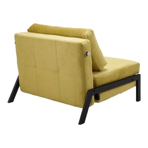 pak-024-000042-1 ΠΟΛΥΘΡΟΝΑ-ΚΡΕΒΑΤΙ FANCY PAKOWORLD ΥΦΑΣΜΑ ΒΕΛΟΥΔΟ ΣΕ ΚΙΤΡΙΝΗ ΑΠΟΧΡΩΣΗ ΚΑΙ ΠΟΔΙ ΜΑΥΡΟ ΜΕΤΑΛΛΟ 95X98X70ΕΚ