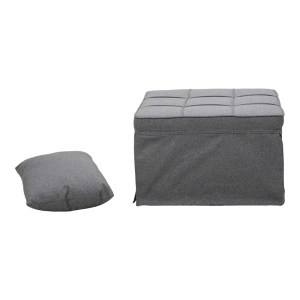 pak-024-000045-1 ΠΟΛΥΘΡΟΝΑ-ΚΡΕΒΑΤΙ GREJIO PAKOWORLD ΥΦΑΣΜΑ ΣΕ ΓΚΡΙ ΑΠΟΧΡΩΣΗ ΚΑ ΠΟΔΙ ΜΑΥΡΟ ΜΕΤΑΛΛΟ 70X70X45ΕΚ
