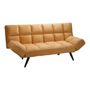 pak-024-000050-2 ΚΑΝΑΠΕΣ - ΚΡΕΒΑΤΙ 3ΘΕΣΙΟΣ FREDDO PAKOWORLD ΣΕ ΜΟΥΣΤΑΡΔΙ ΒΕΛΟΥΔΟ 181X81X86ΕΚ