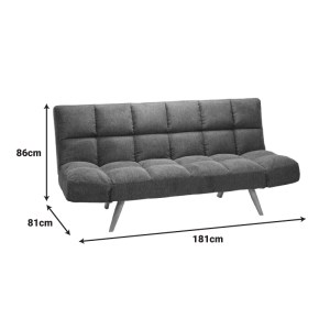 pak-024-000050-9 ΚΑΝΑΠΕΣ - ΚΡΕΒΑΤΙ 3ΘΕΣΙΟΣ FREDDO PAKOWORLD ΣΕ ΜΟΥΣΤΑΡΔΙ ΒΕΛΟΥΔΟ 181X81X86ΕΚ