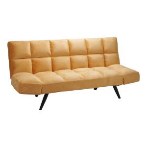 pak-024-000050 ΚΑΝΑΠΕΣ - ΚΡΕΒΑΤΙ 3ΘΕΣΙΟΣ FREDDO PAKOWORLD ΣΕ ΜΟΥΣΤΑΡΔΙ ΒΕΛΟΥΔΟ 181X81X86ΕΚ