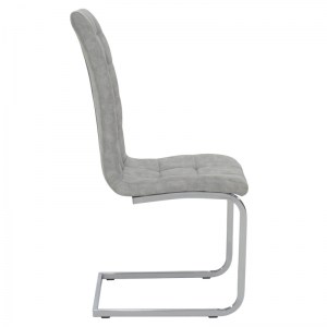 pak-029-000022-3 ΚΑΡΕΚΛΑ DARRELL ΜΕΤΑΛΛΙΚΗ ΧΡΩΜΙΟΥ ΜΕ PU ΑΝΤΙΚΙΕ ΓΚΡΙ