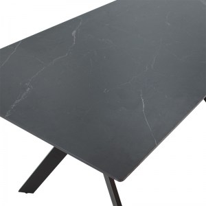 pak-029-000142-2 ΤΡΑΠΕΖΙ OLIVET PAKOWORLD SINTERED STONE ΜΑΥΡΟ ΜΑΡΜΑΡΟΥ-ΜΑΥΡΟ 180X90X75ΕΚ