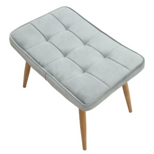 pak-029-000157-5 ΠΟΛΥΘΡΟΝΑ MADDISON ΜΕ ΥΠΟΠΟΔΙΟ-ΜΑΞΙΛΑΡΙ PAKOWORLD ΒΕΛΟΥΔΟ ΓΚΡΙ-ΦΥΣΙΚΟ 68X72X98ΕΚ