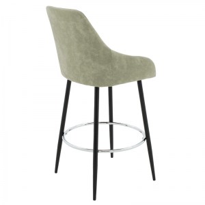 pak-029-000169-1 ΣΚΑΜΠΟ BAR CODY PAKOWORLD ΜΕΤΑΛΛΙΚΟ ΜΑΥΡΟ-ΥΦΑΣΜΑ ΑΝΟΙΧΤΟ ΓΚΡΙ ANTIQUE