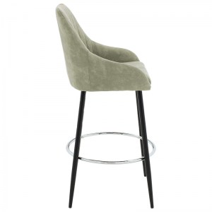 pak-029-000169-2 ΣΚΑΜΠΟ BAR CODY PAKOWORLD ΜΕΤΑΛΛΙΚΟ ΜΑΥΡΟ-ΥΦΑΣΜΑ ΑΝΟΙΧΤΟ ΓΚΡΙ ANTIQUE