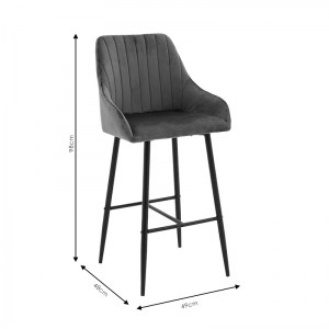 pak-029-000171-7 ΣΚΑΜΠΟ BAR PATRIN PAKOWORLD ΜΕΤΑΛΛΙΚΟ ΜΑΥΡΟ-ΒΕΛΟΥΔΟ ΣΑΠΙΟ ΜΗΛΟ