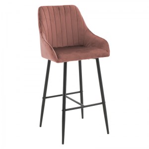 pak-029-000171 ΣΚΑΜΠΟ BAR PATRIN PAKOWORLD ΜΕΤΑΛΛΙΚΟ ΜΑΥΡΟ-ΒΕΛΟΥΔΟ ΣΑΠΙΟ ΜΗΛΟ