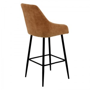 pak-029-000180-1 ΣΚΑΜΠΟ BAR EMPOWER PAKOWORLD ΜΕΤΑΛΛΙΚΟ ΜΑΥΡΟ-ΥΦΑΣΜΑ ANTIQUE ΚΑΦΕ