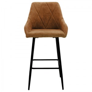 pak-029-000180-3 ΣΚΑΜΠΟ BAR EMPOWER PAKOWORLD ΜΕΤΑΛΛΙΚΟ ΜΑΥΡΟ-ΥΦΑΣΜΑ ANTIQUE ΚΑΦΕ
