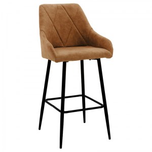pak-029-000180 ΣΚΑΜΠΟ BAR EMPOWER PAKOWORLD ΜΕΤΑΛΛΙΚΟ ΜΑΥΡΟ-ΥΦΑΣΜΑ ANTIQUE ΚΑΦΕ