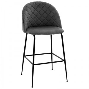 pak-029-000198 ΣΚΑΜΠΟ BAR KUDOS PAKOWORLD ΜΕΤΑΛΛΙΚΟ ΜΑΥΡΟ-ΒΕΛΟΥΔΟ ΑΝΘΡΑΚΙ