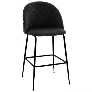 pak-029-000200 ΣΚΑΜΠΟ BAR KUDOS PAKOWORLD ΜΕΤΑΛΛΙΚΟ ΜΑΥΡΟ-ΒΕΛΟΥΔΟ ΜΑΥΡΟ