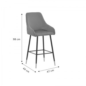 pak-029-000203-8 ΣΚΑΜΠΟ BAR LITHE PAKOWORLD ΜΕΤΑΛΛΙΚΟ ΜΑΥΡΟ ΧΡΥΣΟ-ΒΕΛΟΥΔΟ ΜΑΥΡΟ 47X44X98ΕΚ