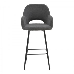 pak-029-000208-3 ΣΚΑΜΠΟ BAR RENISH PAKOWORLD ΜΠΟΥΚΛΕ ΓΚΡΙ-ΜΕΤΑΛΛΙΚΟ ΜΑΥΡΟ ΠΟΔΙ 51X57X114ΕΚ