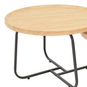 pak-029-000242-2 TΡΑΠΕΖΙΑ ΣΑΛΟΝΙΟΥ CRISMORY PAKOWORLD ΣΕΤ 2ΤΕΜ MDF ΣΕ ΦΥΣΙΚΗ ΑΠΟΧΡΩΣΗ ΚΑΙ ΜΑΥΡΑ ΜΕΤΑΛΛΙΚΑ ΠΟΔΙΑ