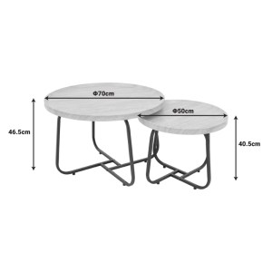 pak-029-000242-4 TΡΑΠΕΖΙΑ ΣΑΛΟΝΙΟΥ CRISMORY PAKOWORLD ΣΕΤ 2ΤΕΜ MDF ΣΕ ΦΥΣΙΚΗ ΑΠΟΧΡΩΣΗ ΚΑΙ ΜΑΥΡΑ ΜΕΤΑΛΛΙΚΑ ΠΟΔΙΑ