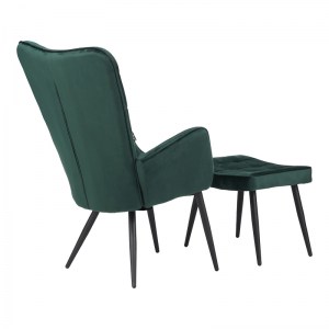 pak-029-000244-1 ΠΟΛΥΘΡΟΝΑ MADDISON ΜΕ ΥΠΟΠΟΔΙΟ-ΜΑΞΙΛΑΡΙ PAKOWORLD ΣΚΟΥΡΟ ΠΡΑΣΙΝΟ ΒΕΛΟΥΔΟ-ΠΟΔΙ ΦΥΣΙΚΟ 68X72X98ΕΚ