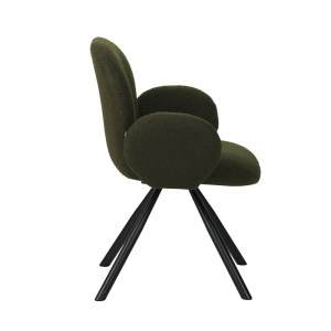 pak-029-000248-2 ΠΟΛΥΘΡΟΝΑ GARZELE INART ΠΡΑΣΙΝΟ ΜΠΟΥΚΛΕ ΥΦΑΣΜΑ-ΠΟΔΙ ΜΑΥΡΟ ΜΕΤΑΛΛΟ 68X66X82.5ΕΚ