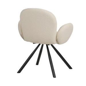pak-029-000249-1 ΠΟΛΥΘΡΟΝΑ GARZELE INART ΜΠΕΖ ΥΦΑΣΜΑ-ΠΟΔΙ ΜΑΥΡΟ ΜΕΤΑΛΛΟ 68X66X82.5ΕΚ