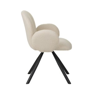 pak-029-000249-2 ΠΟΛΥΘΡΟΝΑ GARZELE INART ΜΠΕΖ ΥΦΑΣΜΑ-ΠΟΔΙ ΜΑΥΡΟ ΜΕΤΑΛΛΟ 68X66X82.5ΕΚ
