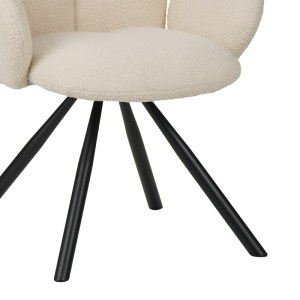 pak-029-000249-6 ΠΟΛΥΘΡΟΝΑ GARZELE INART ΜΠΕΖ ΥΦΑΣΜΑ-ΠΟΔΙ ΜΑΥΡΟ ΜΕΤΑΛΛΟ 68X66X82.5ΕΚ