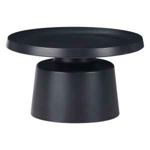 pak-029-000270 ΒΟΗΘΗΤΙΚΟ ΤΡΑΠΕΖΙ GINOZE INART ΜΑΥΡΟ ΜΕΤΑΛΛΟ Φ70X40ΕΚ