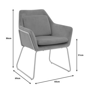 pak-029-000287-7 ΠΟΛΥΘΡΟΝΑ MIRA PAKOWORLD ΒΕΛΟΥΔΟ ΓΚΡΙ-ΧΡΥΣΟ 65X69X86ΕΚ