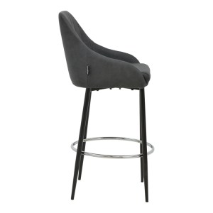 pak-029-000288-2 ΣΚΑΜΠΟ BAR PATRIN PAKOWORLD ΑΝΘΡΑΚΙ PU-ΠΟΔΙ ΜΕΤΑΛΛΟ ΣΕ ΜΑΥΡΗ ΑΠΟΧΡΩΣΗ