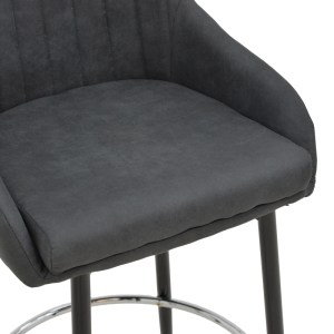 pak-029-000288-6 ΣΚΑΜΠΟ BAR PATRIN PAKOWORLD ΑΝΘΡΑΚΙ PU-ΠΟΔΙ ΜΕΤΑΛΛΟ ΣΕ ΜΑΥΡΗ ΑΠΟΧΡΩΣΗ