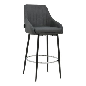 pak-029-000288 ΣΚΑΜΠΟ BAR PATRIN PAKOWORLD ΑΝΘΡΑΚΙ PU-ΠΟΔΙ ΜΕΤΑΛΛΟ ΣΕ ΜΑΥΡΗ ΑΠΟΧΡΩΣΗ