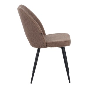 pak-029-000290-2 ΚΑΡΕΚΛΑ RENISH PAKOWORLD ΜΠΟΥΚΛΕ ΥΦΑΣΜΑ ΣΕ CAPPUCCINO ΑΠΟΧΡΩΣΗ ΜΕ ΜΑΥΡΑ ΜΕΤΑΛΛΙΚΑ ΠΟΔΙΑ 61X47X91.5ΕΚ