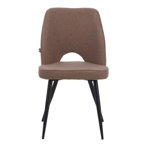 pak-029-000290-3 ΚΑΡΕΚΛΑ RENISH PAKOWORLD ΜΠΟΥΚΛΕ ΥΦΑΣΜΑ ΣΕ CAPPUCCINO ΑΠΟΧΡΩΣΗ ΜΕ ΜΑΥΡΑ ΜΕΤΑΛΛΙΚΑ ΠΟΔΙΑ 61X47X91.5ΕΚ