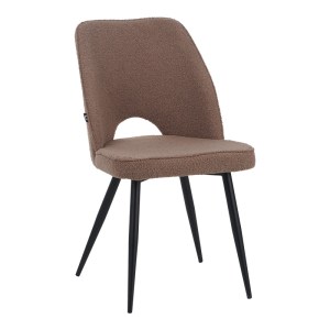pak-029-000290 ΚΑΡΕΚΛΑ RENISH PAKOWORLD ΜΠΟΥΚΛΕ ΥΦΑΣΜΑ ΣΕ CAPPUCCINO ΑΠΟΧΡΩΣΗ ΜΕ ΜΑΥΡΑ ΜΕΤΑΛΛΙΚΑ ΠΟΔΙΑ 61X47X91.5ΕΚ