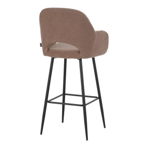 pak-029-000292-1 ΣΚΑΜΠΟ ΜΠΑΡ RENISH PAKOWORLD ΜΠΟΥΚΛΕ ΥΦΑΣΜΑ ΣΕ CAPPUCCINO ΑΠΟΧΡΩΣΗ ΜΕ ΜΑΥΡΑ ΜΕΤΑΛΛΙΚΑ ΠΟΔΙΑ 51X57X114ΕΚ