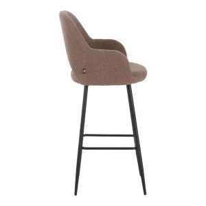 pak-029-000292-2 ΣΚΑΜΠΟ ΜΠΑΡ RENISH PAKOWORLD ΜΠΟΥΚΛΕ ΥΦΑΣΜΑ ΣΕ CAPPUCCINO ΑΠΟΧΡΩΣΗ ΜΕ ΜΑΥΡΑ ΜΕΤΑΛΛΙΚΑ ΠΟΔΙΑ 51X57X114ΕΚ