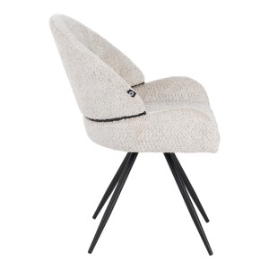pak-029-000293-2 ΚΑΡΕΚΛΑ ΠΕΡΙΣΤΡΕΦΟΜΕΝΗ MOREA PAKOWORLD ΜΠΟΥΚΛΕ ΥΦΑΣΜΑ ΣΕ ΜΠΕΖ ΑΠΟΧΡΩΣΗ ΜΕ ΜΑΥΡΑ ΜΕΤΑΛΛΙΚΑ ΠΟΔΙΑ 68X66X82.5ΕΚ
