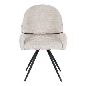 pak-029-000293-3 ΚΑΡΕΚΛΑ ΠΕΡΙΣΤΡΕΦΟΜΕΝΗ MOREA PAKOWORLD ΜΠΟΥΚΛΕ ΥΦΑΣΜΑ ΣΕ ΜΠΕΖ ΑΠΟΧΡΩΣΗ ΜΕ ΜΑΥΡΑ ΜΕΤΑΛΛΙΚΑ ΠΟΔΙΑ 68X66X82.5ΕΚ
