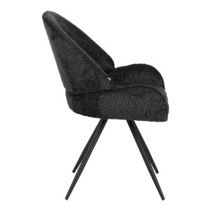 pak-029-000294-2 ΚΑΡΕΚΛΑ ΠΕΡΙΣΤΡΕΦΟΜΕΝΗ MOREA PAKOWORLD ΜΠΟΥΚΛΕ ΥΦΑΣΜΑ ΣΕ ΜΑΥΡΗ ΑΠΟΧΡΩΣΗ ΜΕ ΜΑΥΡΑ ΜΕΤΑΛΛΙΚΑ ΠΟΔΙΑ 68X66X82.5ΕΚ